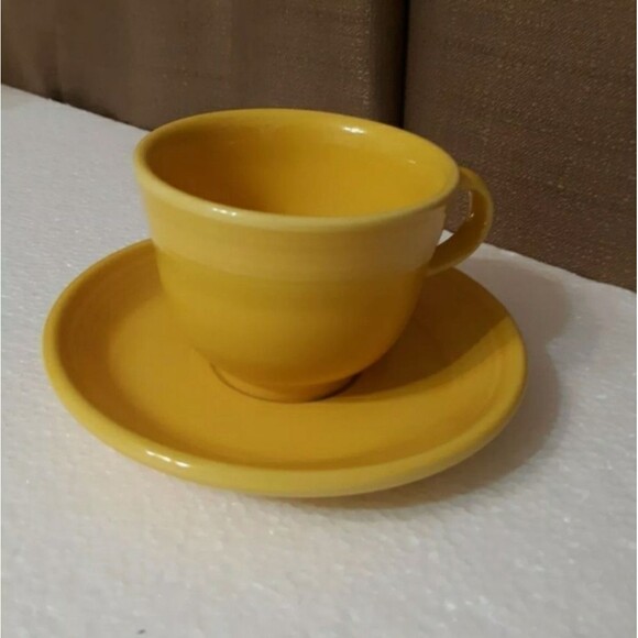 Fiestaware Tea Cup and Saucer in Yellow - Picture 1 of 1